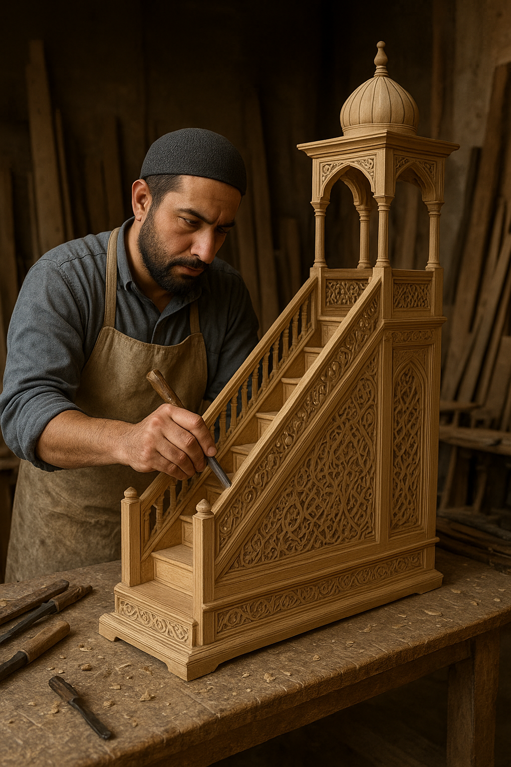 Cami Minber Mihrap Ahşap Fiyatları ve Modelleri |  Ahşap Oyma Sanatıyla Cami Dekorasyonunda Zarafetin İnceliği